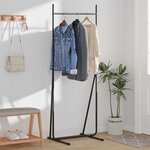 vidaXL Porte-vêtements Noir 62 x 48 x 158 cm Acier