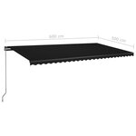 vidaXL Auvent automatique sur pied 600x300 cm Anthracite