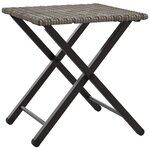 vidaXL Ensemble à manger de jardin 5 Pièces pliable gris résine tressée