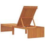 vidaXL Transat Bois d'acacia massif Huile Naturelle