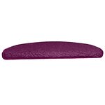 vidaXL Tapis d'escalier 20 pièces 65 x 21 x 4 cm Violet Demi-rond Grand