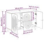 vidaXL Meuble TV Chêne artisanal 89 x 34 5 x 60 cm Bois d'ingénierie