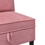 vidaXL Ensemble de meubles pour le salon 4 Pièces Rose Velours