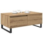 vidaXL Table basse Chêne artisanal 90 x 50 x 36 5 cm Bois d'ingénierie