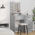 vidaXL Coiffeuse Gris Sonoma 50 x 41 x 135 cm Bois d'ingénierie