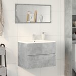 vidaXL Armoire de salle de bain gris béton bois d'ingénierie