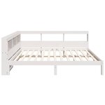vidaXL Lit bibliothèque sans matelas blanc 135x190 cm bois pin massif