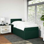 vidaXL Sommier à lattes de lit et matelas Vert foncé 80x200 cm Velours