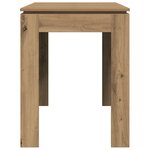 vidaXL Table à manger chêne artisanal 120x60x76 cm bois d'ingénierie