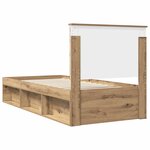 vidaXL Cadre de lit Chêne artisan 90 x 190 cm Bois de pin massif