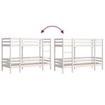vidaXL Lit superposé sans matelas blanc 90x190 cm bois de pin massif