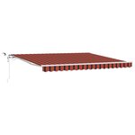 vidaXL Auvent Rétractable Orange et marron 400 × 350 cm