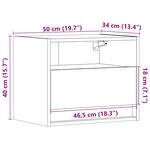 vidaXL Tables de chevet murales avec lumières LED 2 Pièces chêne sonoma