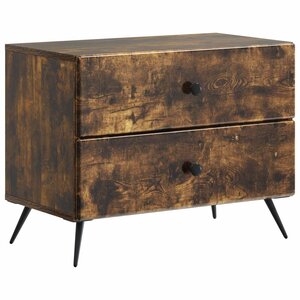 vidaXL Cabinet de chevet Chêne fumé 62 x 34 5 x 47 5 cm