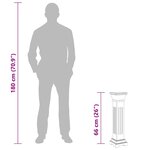 vidaXL Support pilier classique carré pour plantes MDF