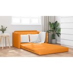 vidaXL Canapé-Lit 110cm Jaune foncé tissu