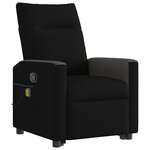vidaXL Fauteuil de massage inclinable Noir Tissu