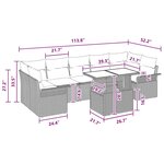 vidaXL Ensemble de canapé de jardin 8 Pièces Marron Poly rotin