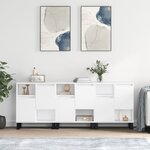 vidaXL Buffets 3 Pièces Blanc Bois d'ingénierie