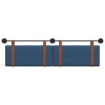 vidaXL Tête de lit suspendue Bleu PU antique