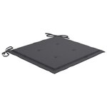 vidaXL Chaises de jardin empilables avec coussins lot de 4 Teck solide