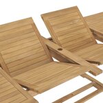 vidaXL Table extensible de jardin 180-280x100x75 cm Teck solide