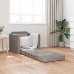 vidaXL Canapé-Lit 60cm Taupe tissu