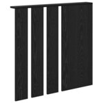 vidaXL Porte-manteau mural avec étagère Chêne noir 84 x 10 x 80 cm