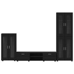 vidaXL Ensemble meuble TV avec tiroir FLORIN Noir Bois d'ingénierie