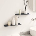 vidaXL Étagère flottante 2 pc Anthracite 40 x 8 5 x 2 5 cm Acier