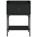 vidaXL Table de chevet noir 40 5x31x60 cm bois d’ingénierie
