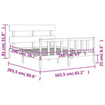 vidaXL Cadre de lit sans matelas blanc 160x200 cm bois de pin massif