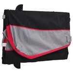 vidaXL Remorque de vélo noir et rouge 45 kg fer