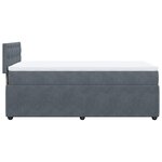 vidaXL Sommier à lattes de lit et matelas Gris foncé 90x200 cm Velours