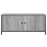 vidaXL Meuble TV avec portes sonoma gris 102x35x45cm bois d'ingénierie