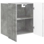 vidaXL Armoire Murale Gris béton 59 x 31 x 64 cm Bois d'ingénierie