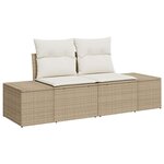 vidaXL Ensemble de canapé de jardin avec coussin 8 Pièces Beige  Crème
