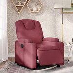 vidaXL Fauteuil inclinable électrique Rouge bordeaux Tissu