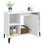 vidaXL Meuble d'évier blanc 80x33x60 cm bois d'ingénierie