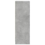 vidaXL Buffet avec portes en verre gris béton 35x37x109 cm