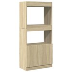 vidaXL Buffet haut chêne sonoma 63x33x140 cm bois d'ingénierie