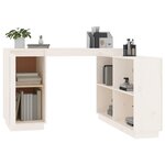 vidaXL Bureau Blanc 110x50x75 cm Bois massif de pin