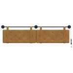 vidaXL Tête de lit suspendue Avec lumière LED Marron Velours
