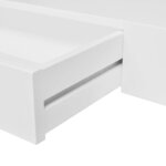vidaXL Étagère murale avec 1 tiroir MDF Blanc Rangement de livres/DVD