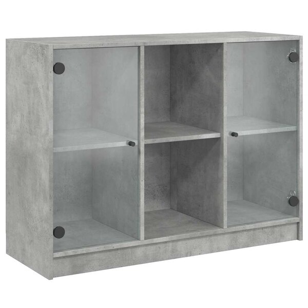 vidaXL Buffet gris béton 102x37x75 5 cm bois d'ingénierie
