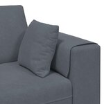 vidaXL Canapé 3 Pièces Gris foncé 250 x 188 x 76 cm Velours
