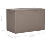 vidaXL Boîte de rangement de jardin 180 L Marron PP Rotin
