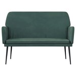 Banc banquette 108 x 79 x 79 cm velours vert foncé 02_0010568