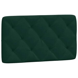 vidaXL Coussin de tête de lit vert foncé 80 cm velours