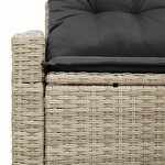 vidaXL Canapé de jardin avec coussin Gris 123 x 62 x 69 cm polyrotin